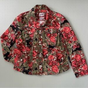 Live a Little Vibrant Floral Jean Style Jacket